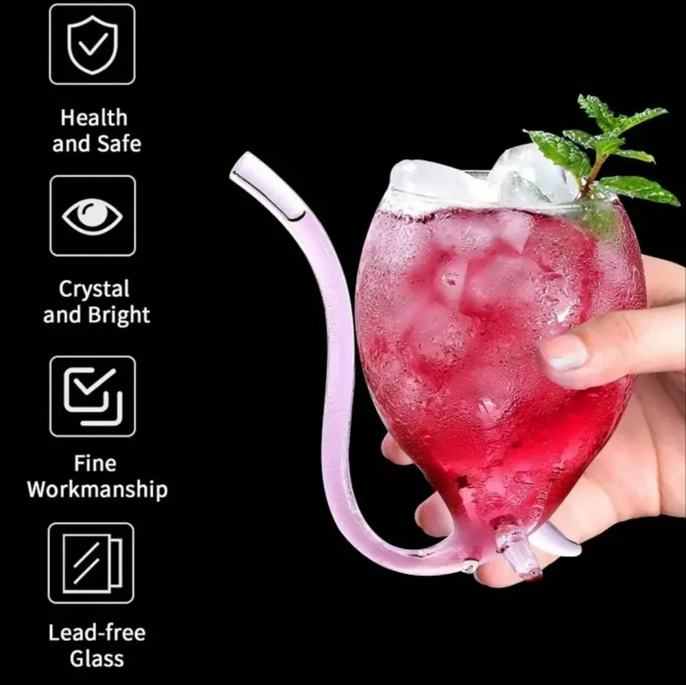 - HOST PICK: Vampire Straw Wine glass - Transparent